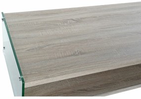 Τραπεζάκι Καφέ DKD Home Decor Πολύχρωμο Διαφανές Φυσικό Ξύλο Κρυστάλλινο Ξύλο MDF 130 x 65 x 35,5 cm