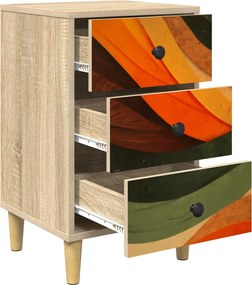 vidaXL Κομοδίνο BONN 2 τμχ. Sonoma Δρυς 36 x 33 x 60 εκ