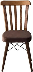 Extendable Dining Table &amp; Chairs Set (5 Pieces) Fergana - Brown Brown