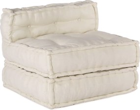 vidaXL Μονάδα Μοντέρνου Καναπέ 4 pcs Κρεμ Ύφασμα