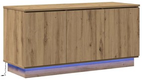 vidaXL Ντουλάπα Τηλεόρασης με LED artisan δρυς 100 x 38 x 49 εκ.