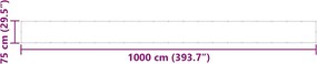 vidaXL Σήτα Μπαλκονιού Πορτοκαλί 75 x 1000 εκ. 100% Πολυεστέρας Oxford