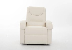 Πολυθρόνα Ανακλινόμενη ArteLibre CELAENO Εκρού PU 80x96x97cm