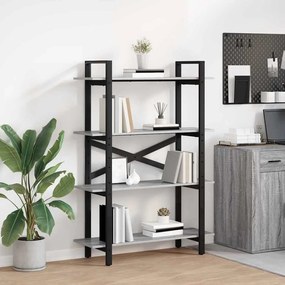 vidaXL Ράφι Βιβλίων Γκρίζο Σονομα 100 x 33,5 x 140 εκ
