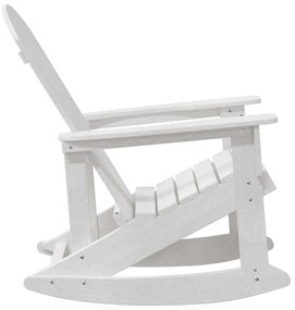 vidaXL Πολυθρόνα Κούνια Adirondack Λευκή 73.5x92x90 cm HDPE