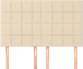 vidaXL Κεφαλάρι Κρεμ 144x5x118/128 εκ. Ύφασμα