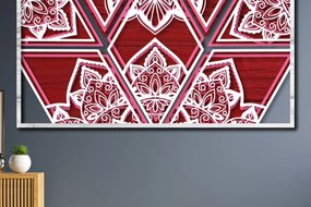 Intra απο ξύλο plywood 3mm-4mm πάχος 3D πολυεπίπεδος αφηρημένος τοίχος Mandala Δίασταση 30x30 cm INTRAFABR-25320380