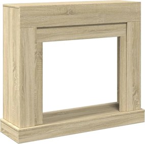 vidaXL Πλαίσιο Τζακιού Sonoma Δρυς 100x30x87,5 εκ. από Επεξ. Ξύλο