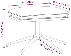 Υποπόδιο Κρεμ 60x60x35 εκ. από Ύφασμα Μικροϊνών - Κρεμ