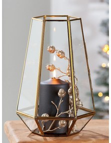 Φανάρι ArteLibre Χρυσό/Διάφανο Μέταλλο/Γυαλί 30cm