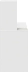 vidaXL Γραφείο Λευκό Επεξεργασμένο Ξύλο 102 x 50 x 124 εκ.
