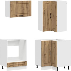 vidaXL Μονάδα κουζίνας PORTO 8 pcs Artisan Δρυς Επεξεργασμένο Ξύλο