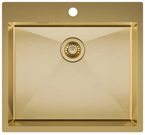 Helika Terra 100N Ένθετος Ανοξείδωτος Νεροχύτης 55x50.5mm PVD Gold