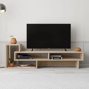 Έπιπλο τηλεόρασης Tetra Megapap χρώμα φυσικό οξιάς 136,7x40x42εκ.