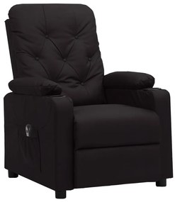 vidaXL Πολυθρόνα Ανακλινόμενη Ηλεκτρική Μαύρη από Συνθετικό Δέρμα