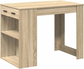 vidaXL Γραφείο με συρτάρι και ράφι Δρυς sonoma 102x62x77,5 cm
