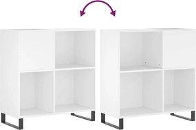 vidaXL Έπιπλο Δίσκων Λευκό 84,5 x 38 x 89 εκ. από Επεξεργασμένο Ξύλο