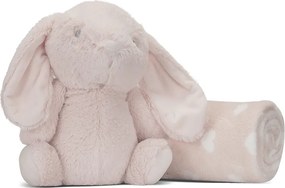 NAPPY PEACH BLANKET WITH BUNNY