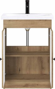 vidaXL Σετ Επίπλων Μπάνιου Artisan Δρυς 56 x 37,5 x 81 εκ