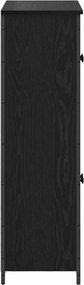 vidaXL Highboard Μαύρη Οξυά 62 x 32 x 106,5 εκ Επεξεργασμένο ξύλο