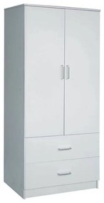 Ντουλάπα Closet White Ε8384,1 80x50x180cm Δίφυλλη Μελαμίνη