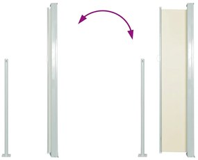 vidaXL Σκίαστρο Πλαϊνό Συρόμενο Κρεμ 140 x 300 εκ.