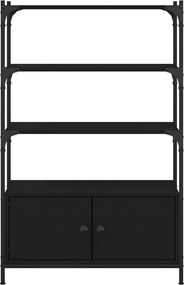 vidaXL Βιβλιοθήκη 3 Επιπέδων Μαύρη 70 x 30 x 109,5 εκ. Επεξεργ. Ξύλο