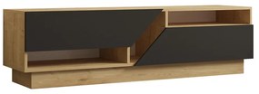 Έπιπλο τηλεόρασης Cogo σε oak- ανθρακί απόχρωση 160x40x45εκ Υλικό: MELAMINE COATED PARTICLE BOARD  18mm. 120-000544