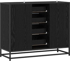 vidaXL Πλαϊνό γραφείο Μαύρη Δρυς 92 x 35 x 76 εκ. Επεξεργασμένο Ξύλο