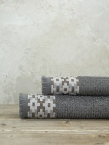 Σετ Πετσέτες (50x90 + 70x140) Jentaya - Dark Gray 5206482113299