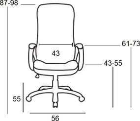 A1100 Μαυρη Πολυθρονα Γραφειου
