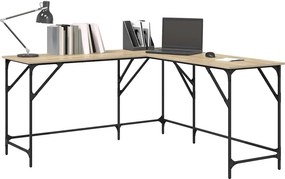 vidaXL Γραφείο Sonoma Δρυς 149 x 149 x 75 εκ. από Επεξεργασμένο Ξύλο