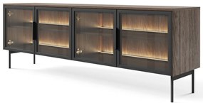 Έπιπλο Τηλεόρασης Lumi 181x62x39cm Walnut-Black