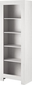 Βιβλιοθήκη Rene: Λευκό παλαιωμένο 70x197x37cm