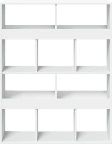 vidaXL Βιβλιοθήκη Λευκή 100x33x125,5 εκ. από Επεξεργασμένο Ξύλο
