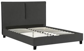 Κρεβάτι διπλό Majus ύφασμα ανθρακί-beige 160x200εκ 170x214x115 εκ.