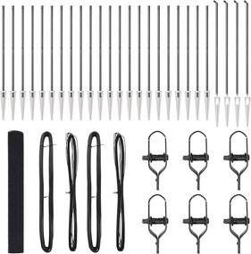 vidaXL Στύλος Περιφράξεων Γκρι 50 x 1,2 μ (16 x 16 mm πλέγμα)