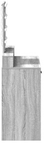 vidaXL Τραπέζι περιποίησης Γκρι 79 x 41 x 140 εκ. Επεξεργασμένο ξύλο