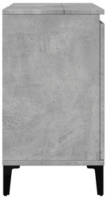 vidaXL Ντουλάπι Νιπτήρα Γκρι Σκυρ. 58x33x60 εκ. Επεξεργασμένο Ξύλο