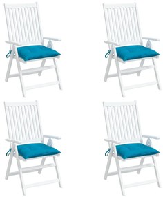 Μαξιλάρια Καρέκλας 4 τεμ. Αν. Μπλε 50 x 50 x 7 εκ. Υφασμάτινα - Μπλε