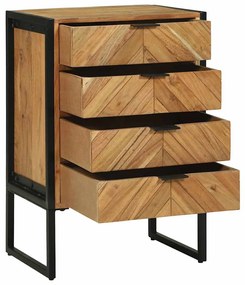 vidaXL Πλαϊνό Γραφείο Καφέ 50 x 35 x 75 εκ Μασίφ ξύλο ακακίας