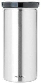 Brabantia 646988 Βάζο για 18 κάψουλες καφέ Matt Steel Fingerprint Proof, Grey Lid