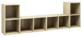 Έπιπλα Τηλεόρασης 4 τεμ Sonoma Δρυς 72x35x36,5εκ Επεξ. Ξύλο 3079973