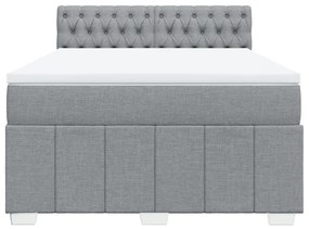 vidaXL Κρεβάτι Boxspring με Στρώμα Αν. Πράσινο 160x200εκ Υφασμάτινο