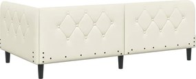 vidaXL Κρεβάτι Γωνίας Κρεμ 90 x 200 cm Βελούδο