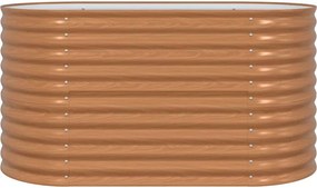 vidaXL Ανεβασμένο Κρεβάτι Καφέ 160 x 80 x 81 cm Ατσάλι