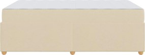 vidaXL Σκελετός Κρεβατιού με στρώμα Κρεμ 120 x 190 cm ύφασμα
