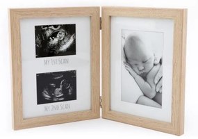 Κορνίζα Scan/Newborn 014.BB0335 Διπλή 35x22,5cm Natural Ξύλο