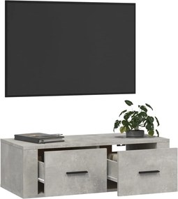 vidaXL Ντουλάπι Τηλεόρασης Κρεμ. Γκρι Σκυρ. 80x36x25εκ. Επεξ. Ξύλο