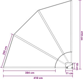 vidaXL Αδιάφανο σκίαστρο μπαλκονιού 140 x 140 cm Πολυεστέρας Καφέ